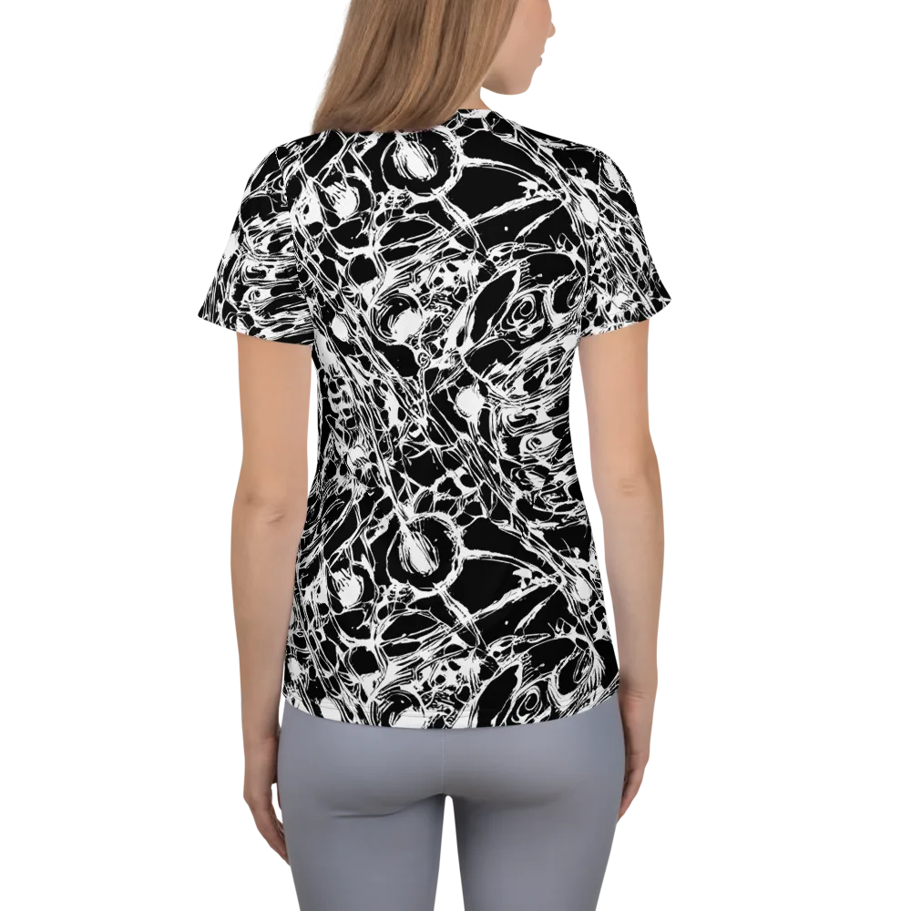 Ravenous Lines on Women's Athletic T-Shirt — Back