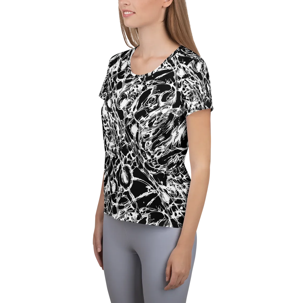 Ravenous Lines on Women's Athletic T-Shirt — Left