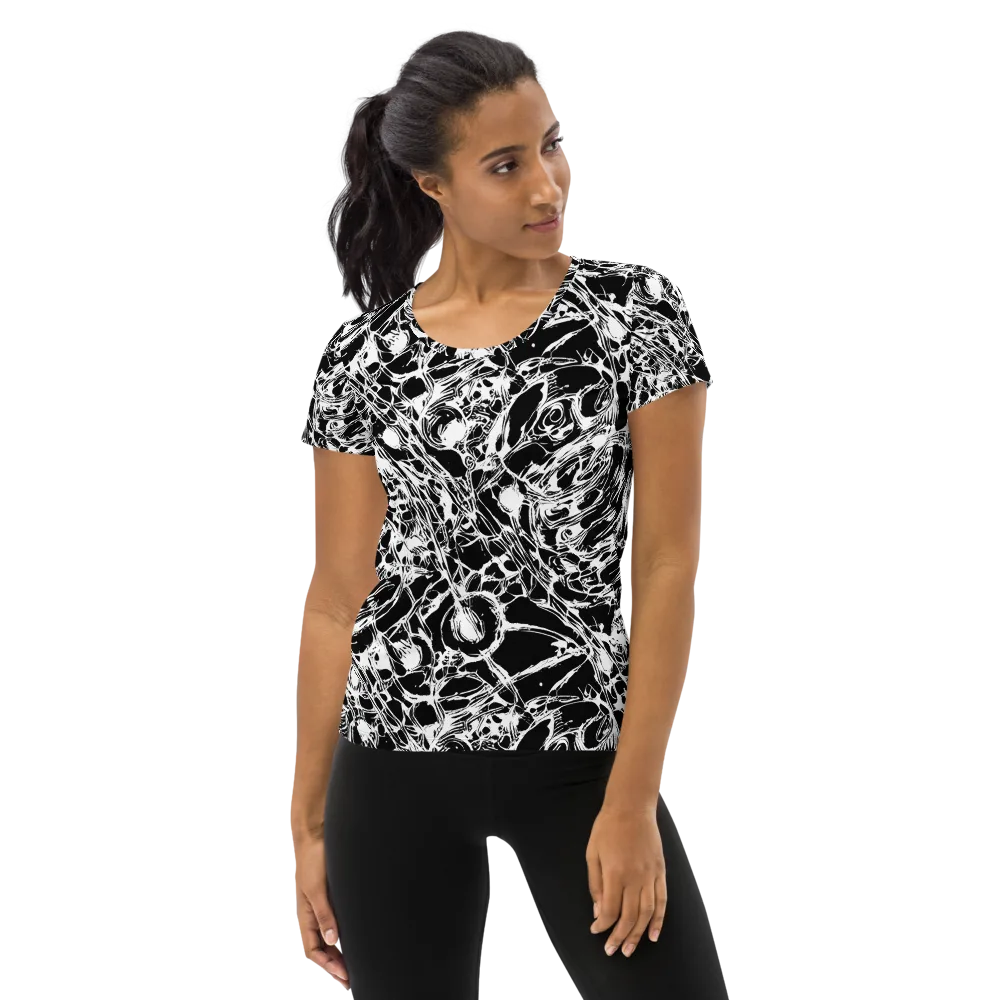 Ravenous Lines on Women's Athletic T-Shirt — Front