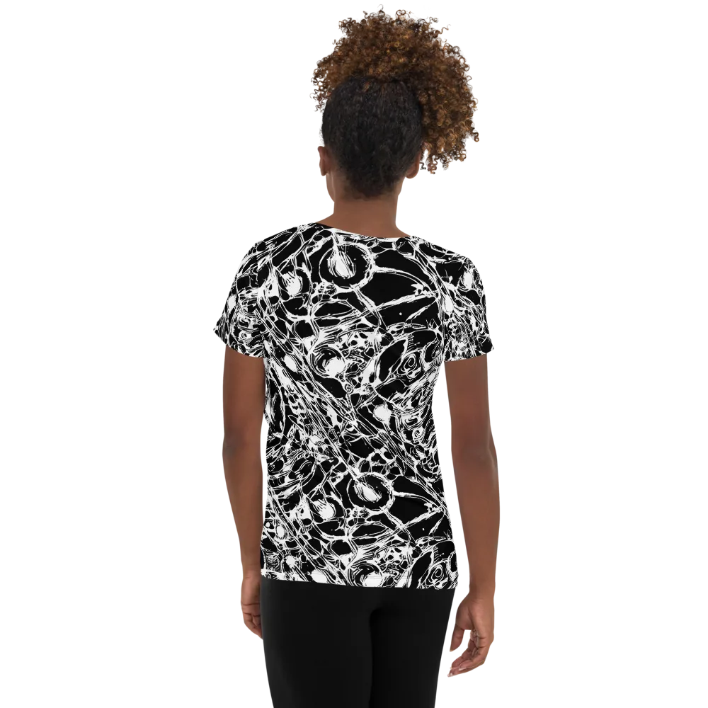 Ravenous Lines on Women's Athletic T-Shirt — Back