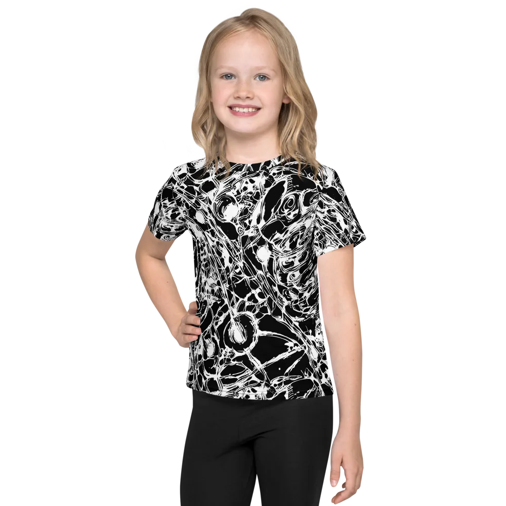 Ravenous Lines on Kids Crew Neck T-Shirt — Front