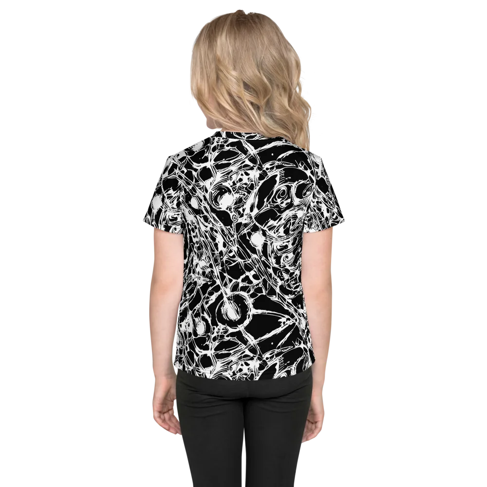 Ravenous Lines on Kids Crew Neck T-Shirt — Back