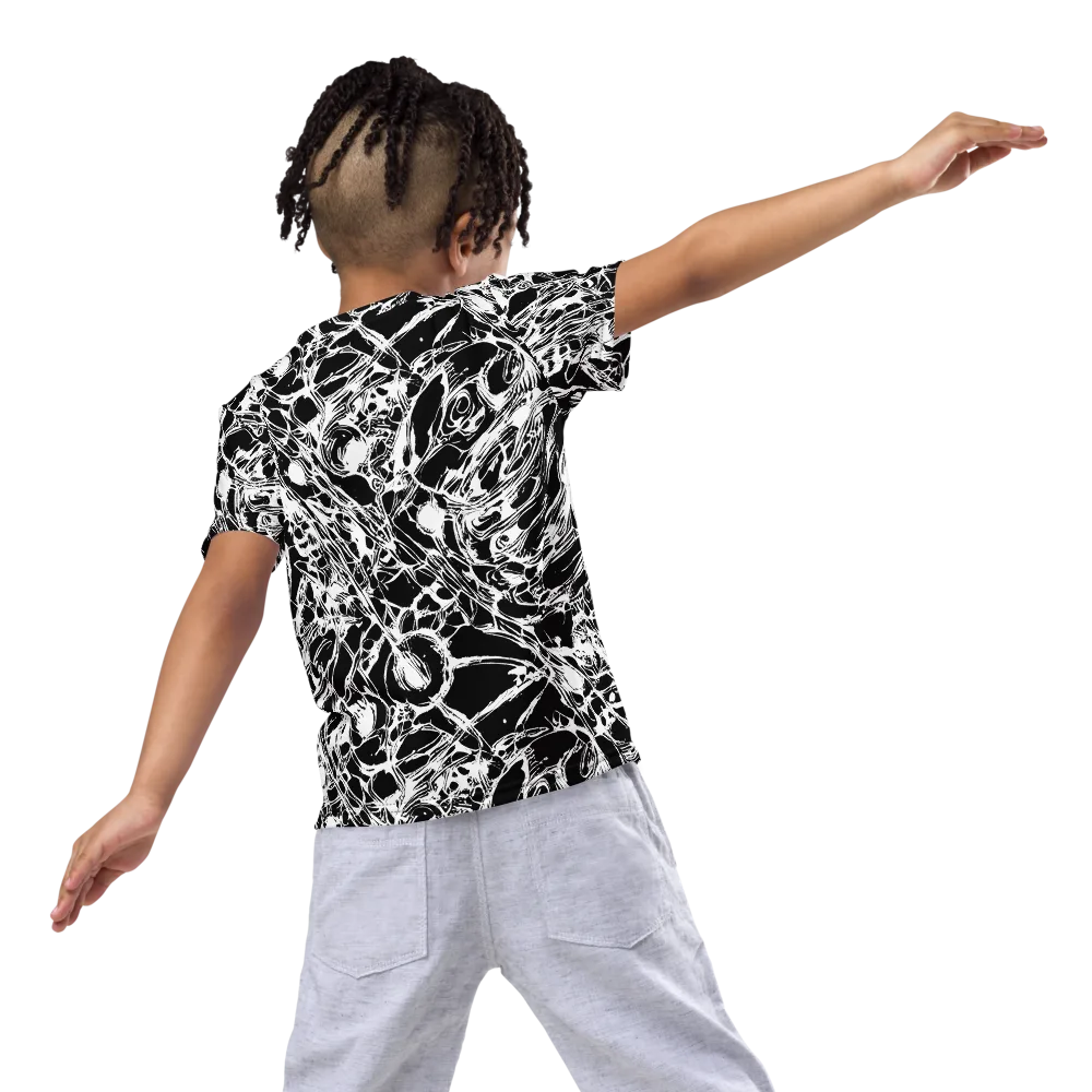 Ravenous Lines on Kids Crew Neck T-Shirt — Back