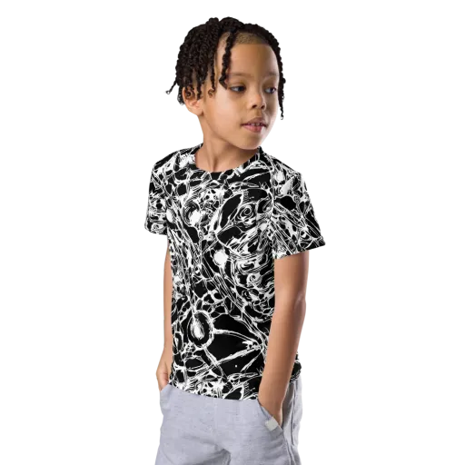 Ravenous Lines on a Kids Crew Neck T-Shirt