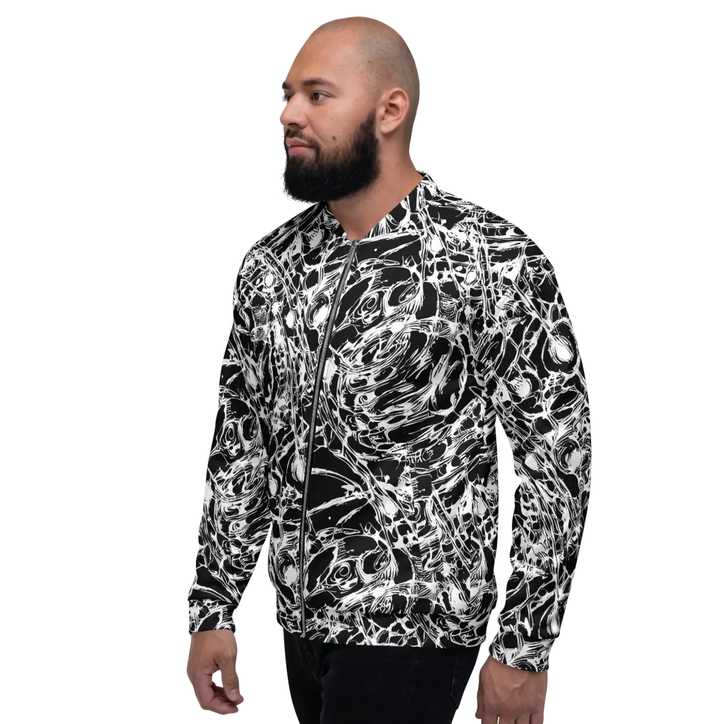 Ravenous Lines on Bomber Jacket — Left
