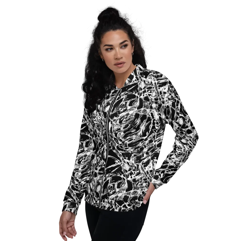 Ravenous Lines on Bomber Jacket — Left