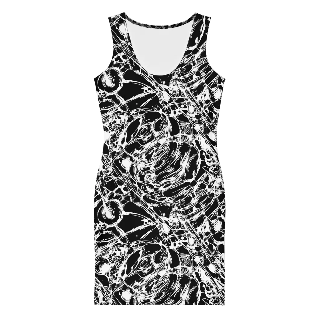 Ravenous Lines on Bodycon Dress — Front