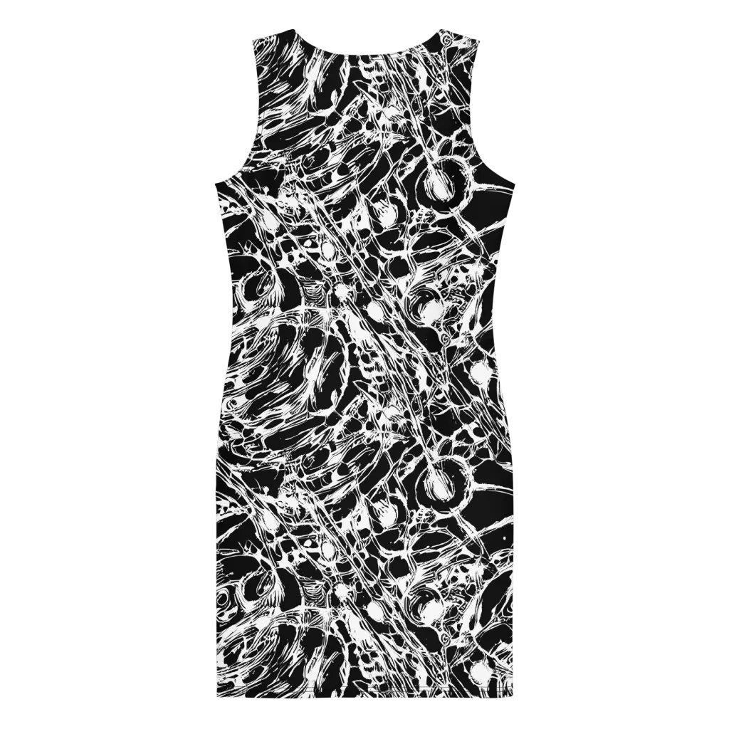 Ravenous Lines on Bodycon Dress — Back