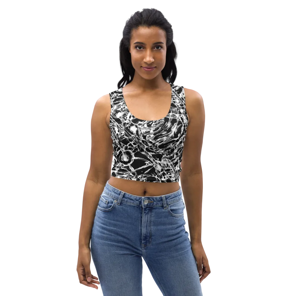 Ravenous Lines on Crop Top — Front