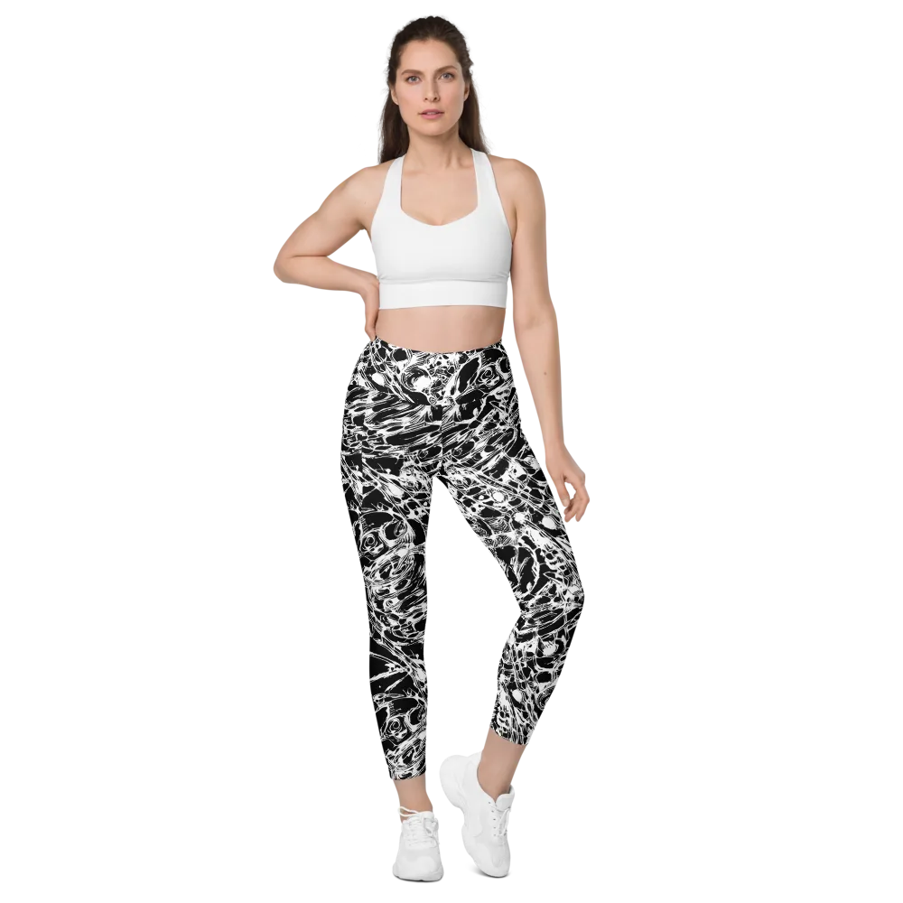 Ravenous Lines on Leggings with Pockets — Front