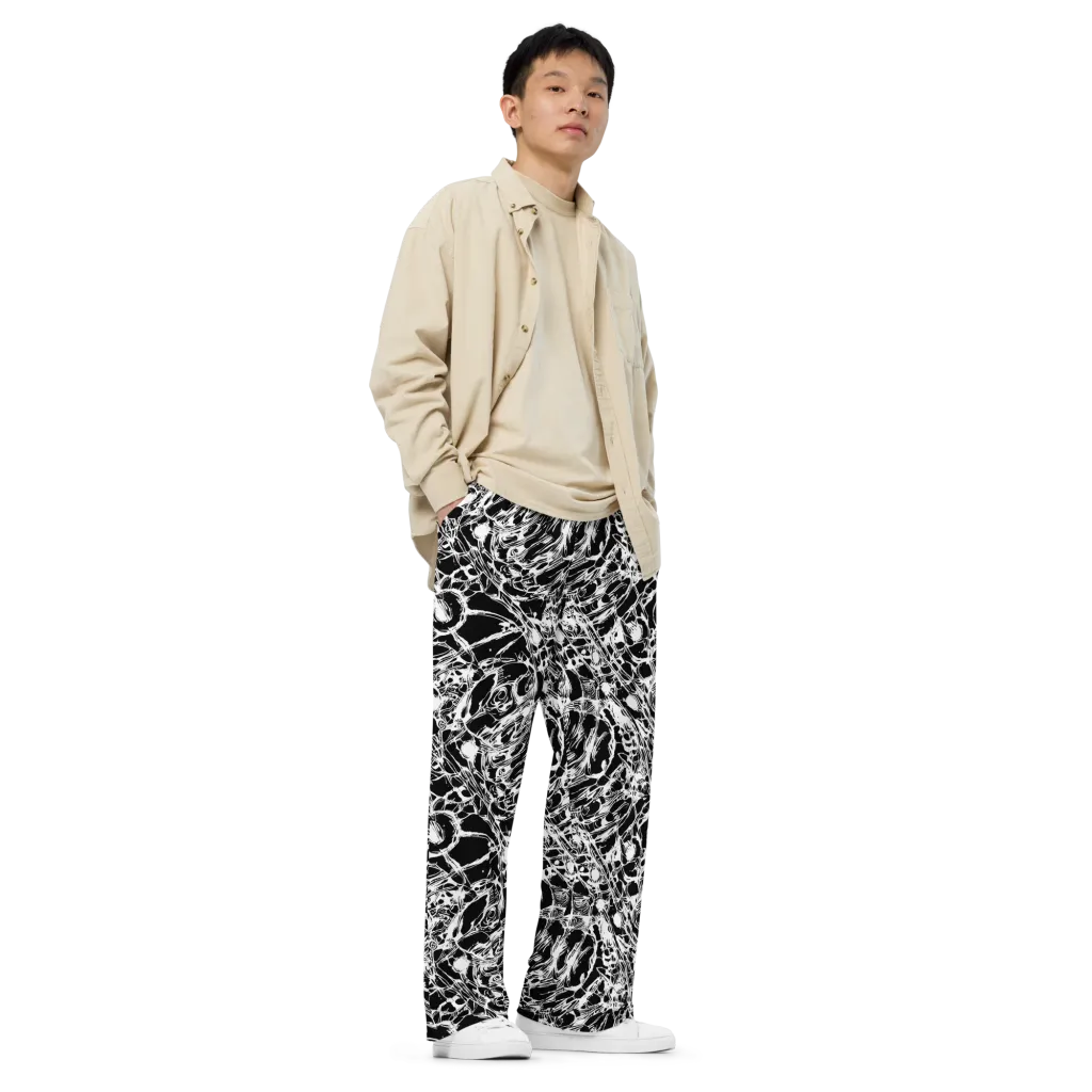 Ravenous Lines on Wide-Leg Pants — Right Front
