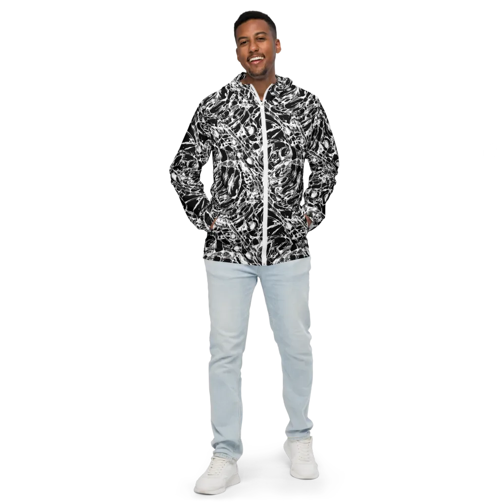 Ravenous Lines on Men's Windbreaker — Front