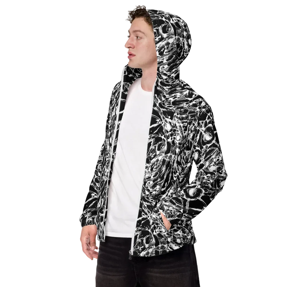 Ravenous Lines on Men's Windbreaker — Left Front