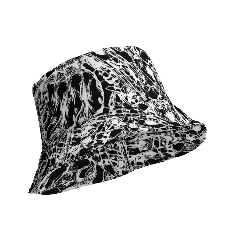 Ravenous Lines on Reversible Bucket Hat — Product details Outside