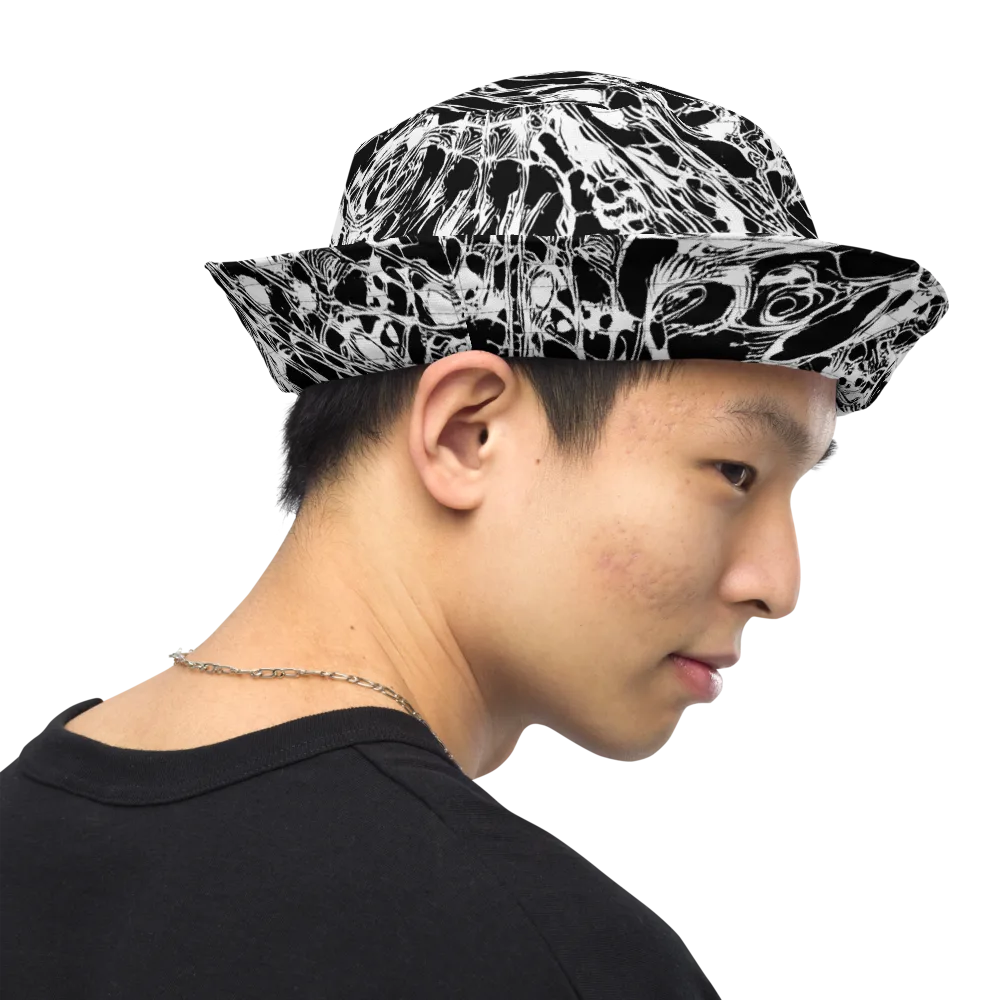 Ravenous Lines on Reversible Bucket Hat — Right Outside