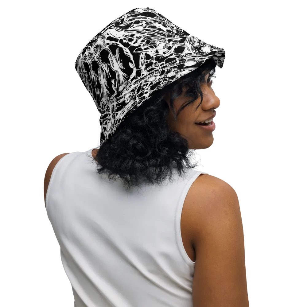 Ravenous Lines on Reversible Bucket Hat — Right Outside
