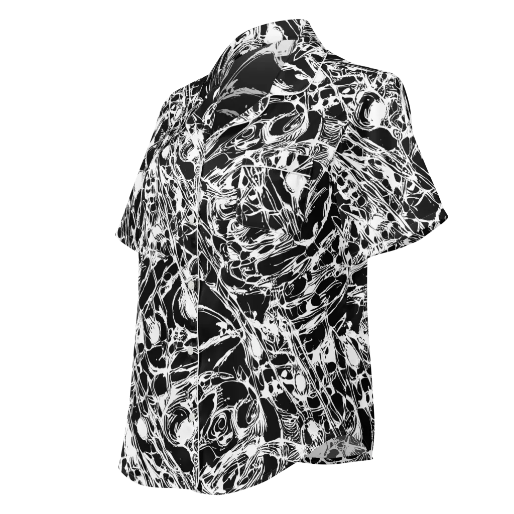 Ravenous Lines on Women's Short Sleeve Pajama Top — Left Front