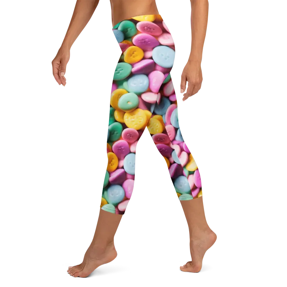 Candy Confetti on Capri Leggings — Left