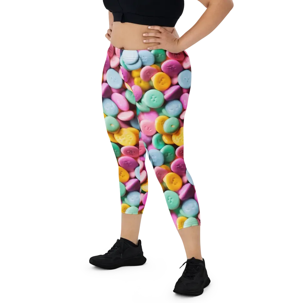 Candy Confetti on Capri Leggings — Front