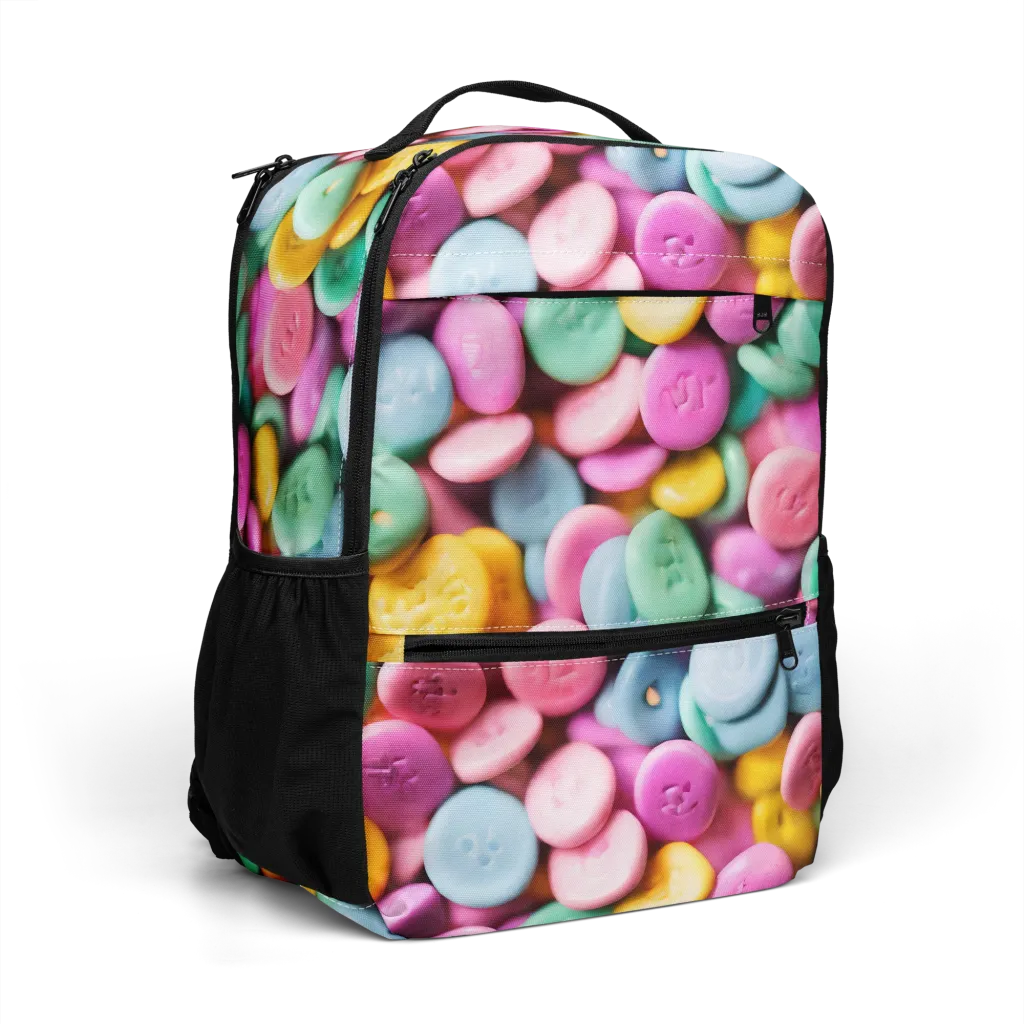 Candy Confetti on Utility Backpack — Right Front