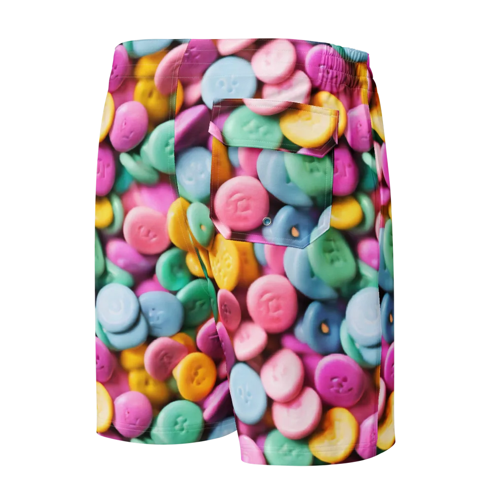 Candy Confetti on Men's Board Shorts — Back