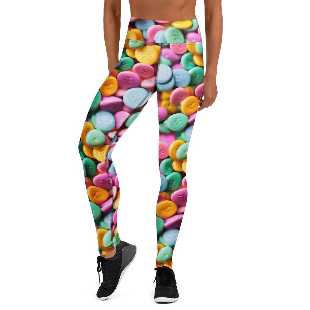 Candy Confetti on Yoga Leggings — Front