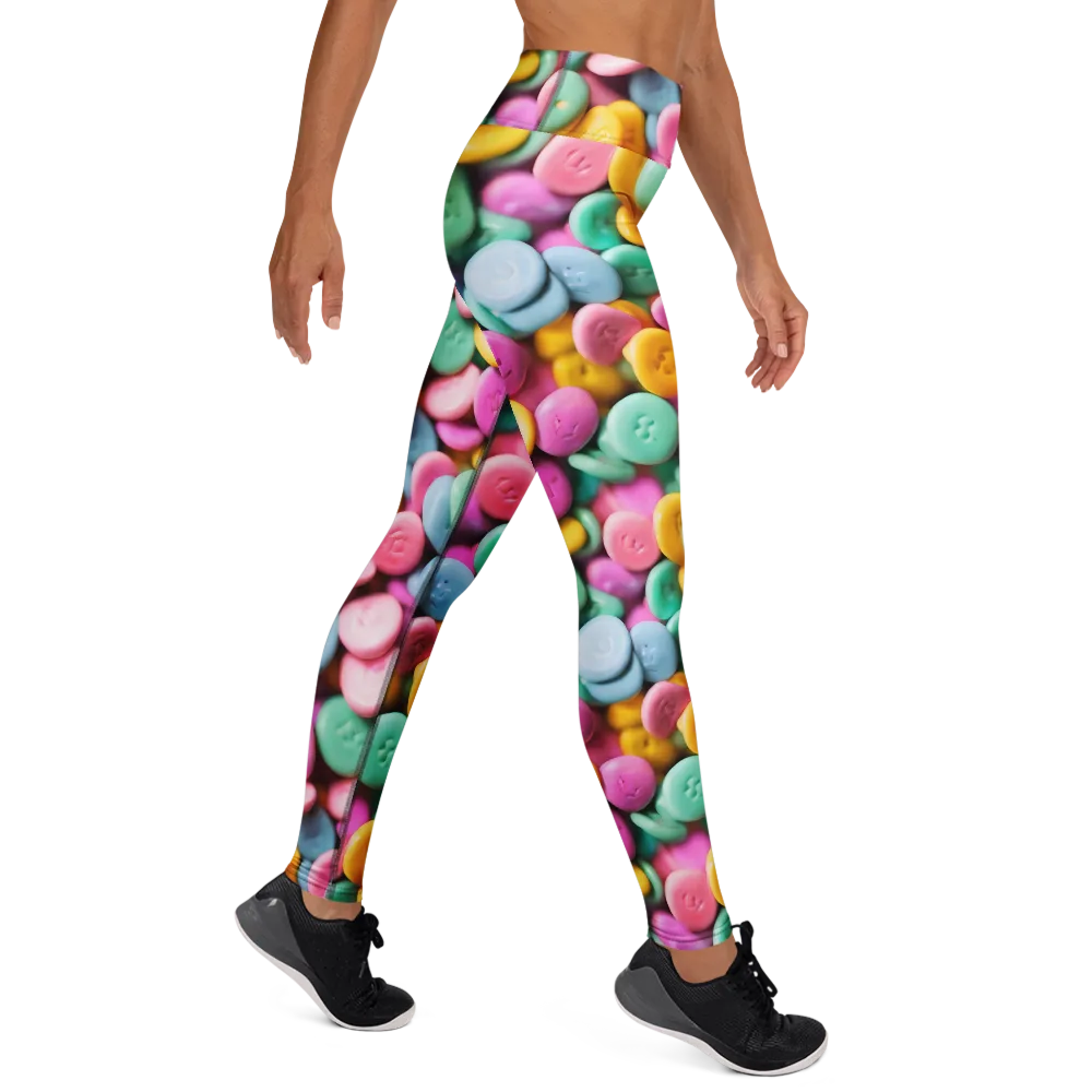 Candy Confetti on Yoga Leggings — Right
