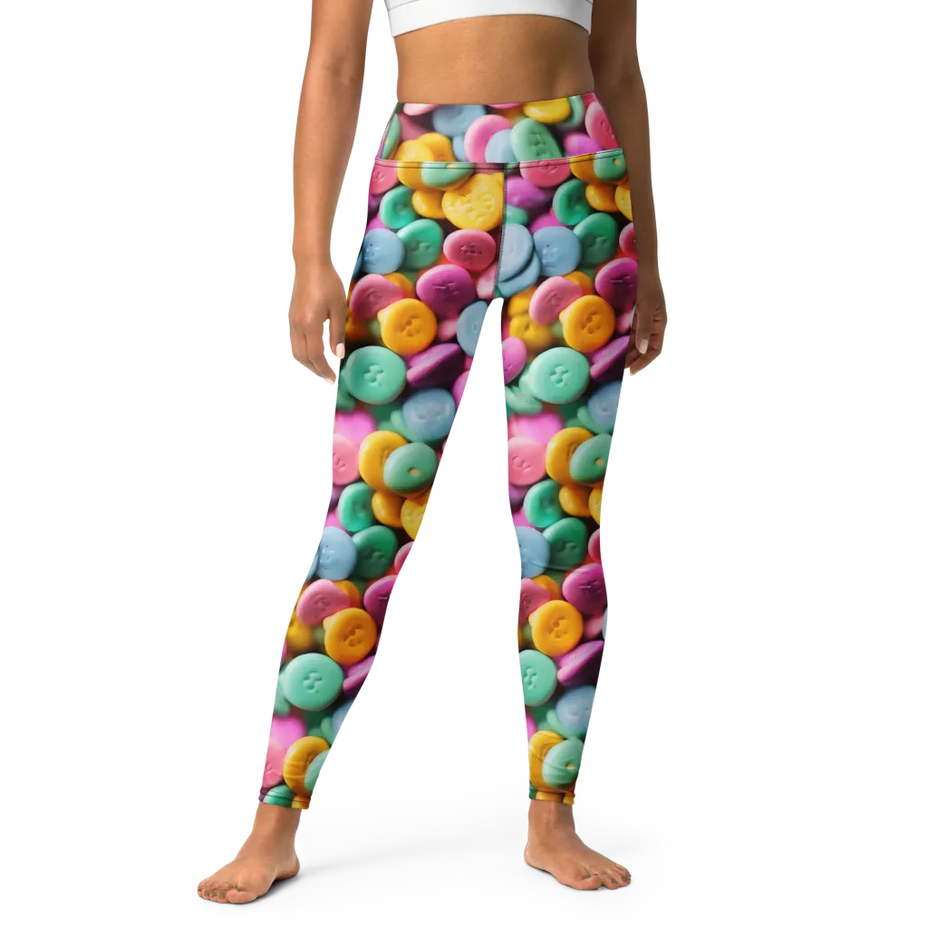 Candy Confetti on Yoga Leggings — Front