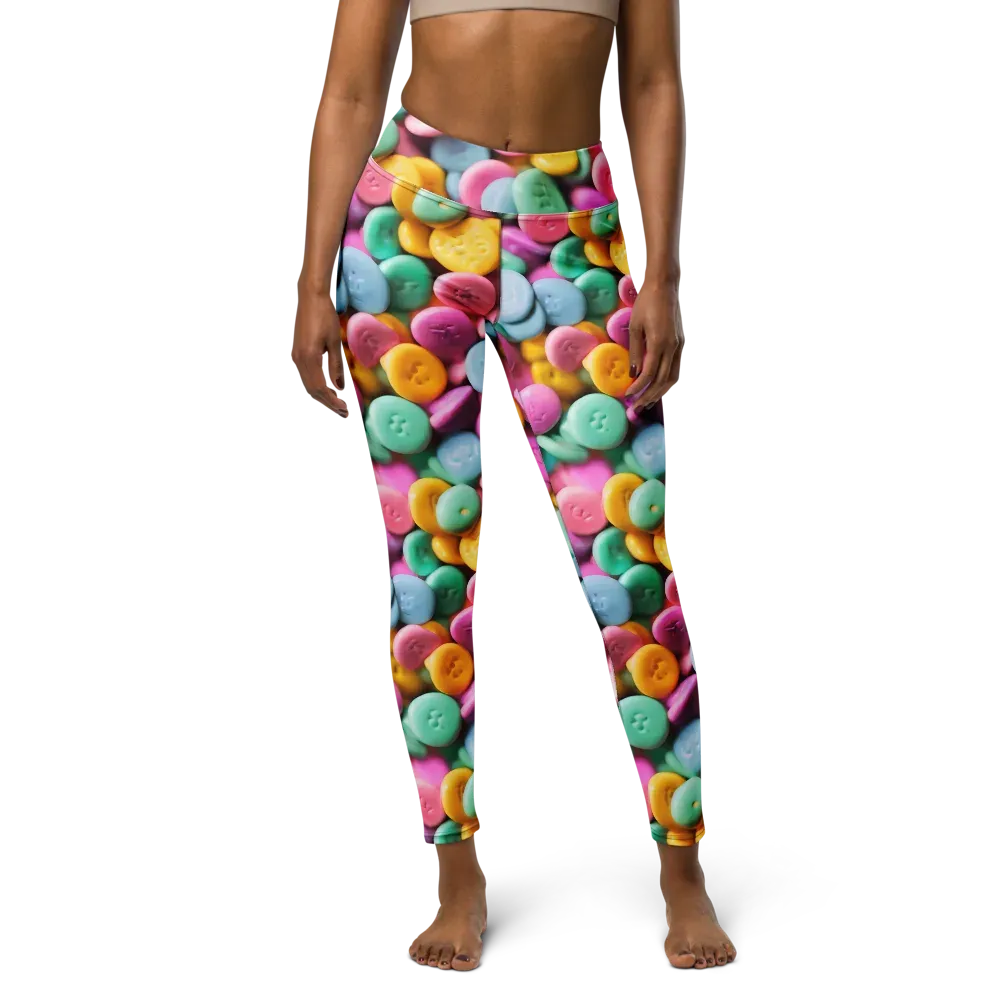 Candy Confetti on Yoga Leggings — Front