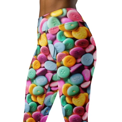 Candy Confetti on a Yoga Leggings
