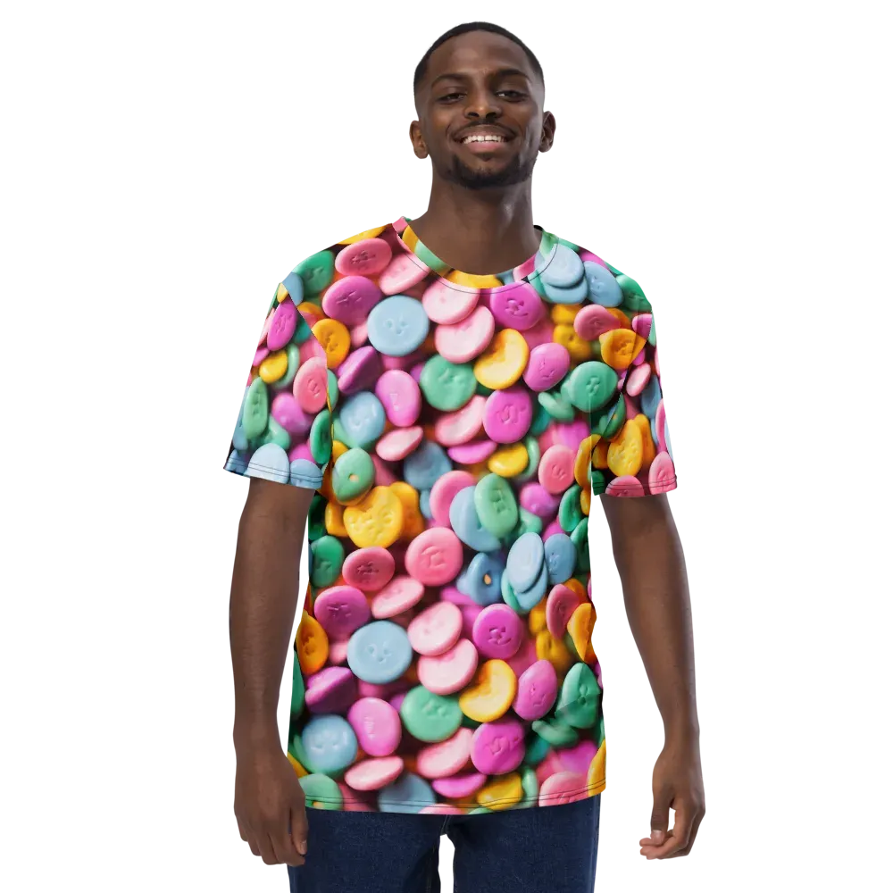 Candy Confetti on Men's Crew Neck T-Shirt — Front