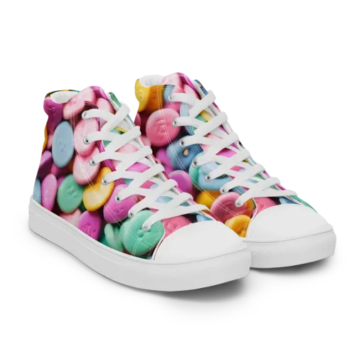 Candy Confetti on a Men's High Top Canvas Shoes