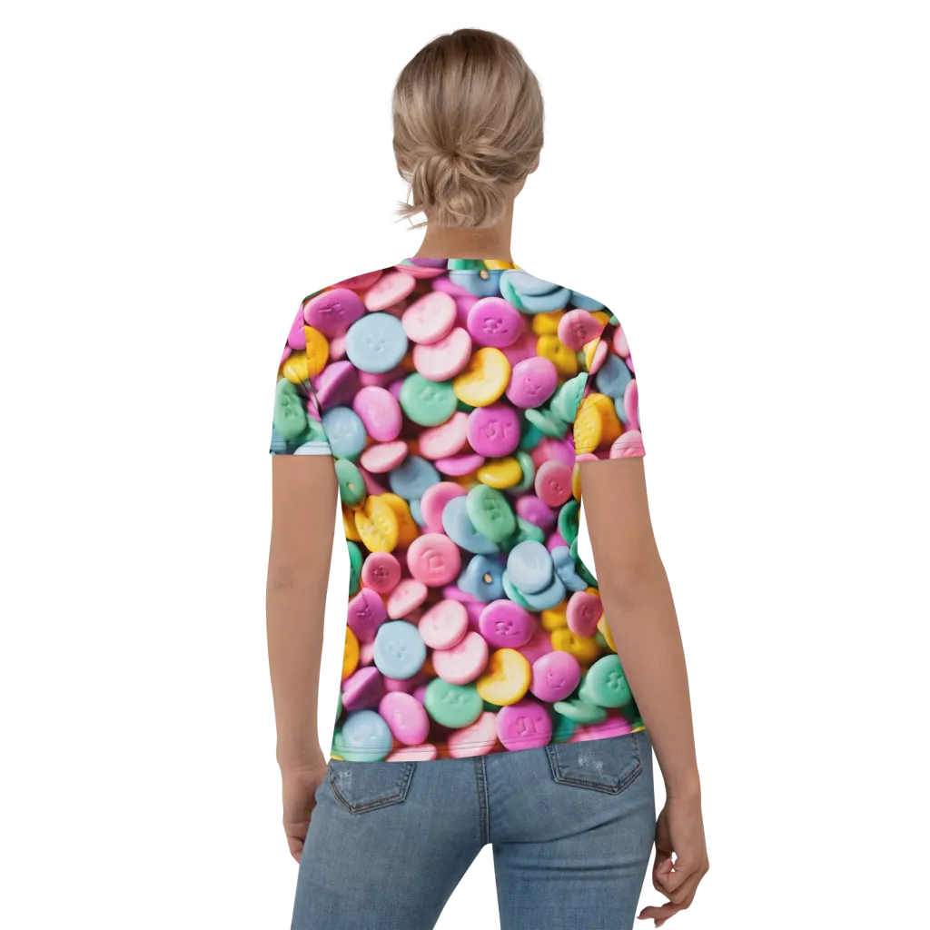 Candy Confetti on Women's Crew Neck T-Shirt — Back