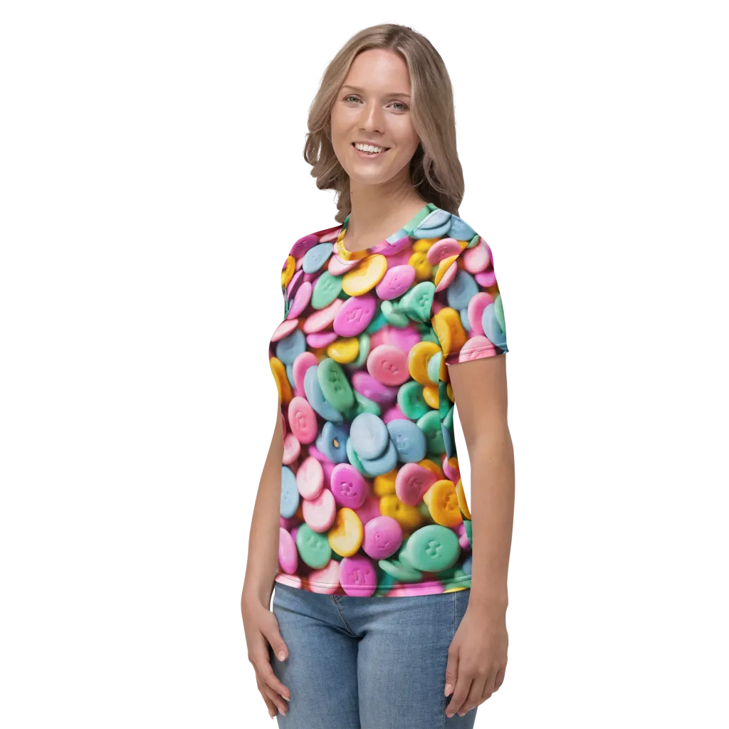 Candy Confetti on Women's Crew Neck T-Shirt — Left