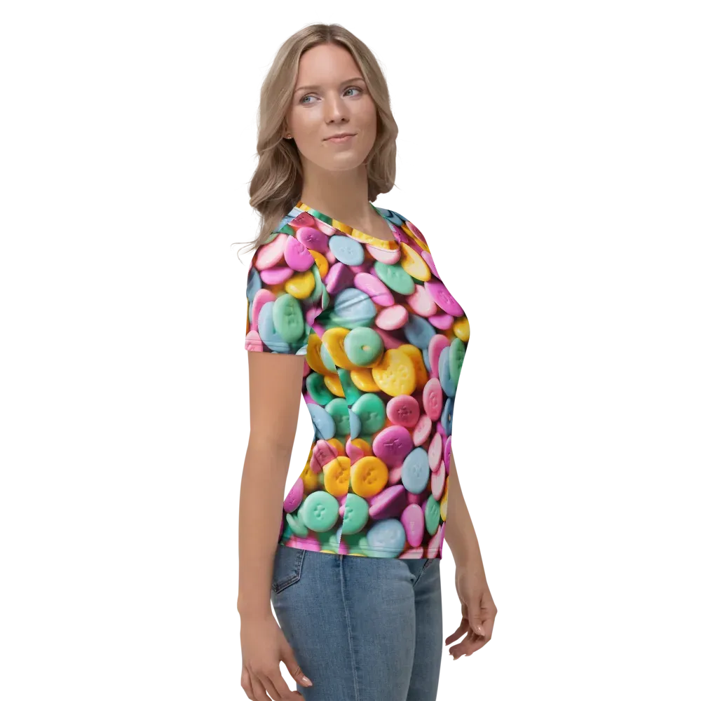Candy Confetti on Women's Crew Neck T-Shirt — Right