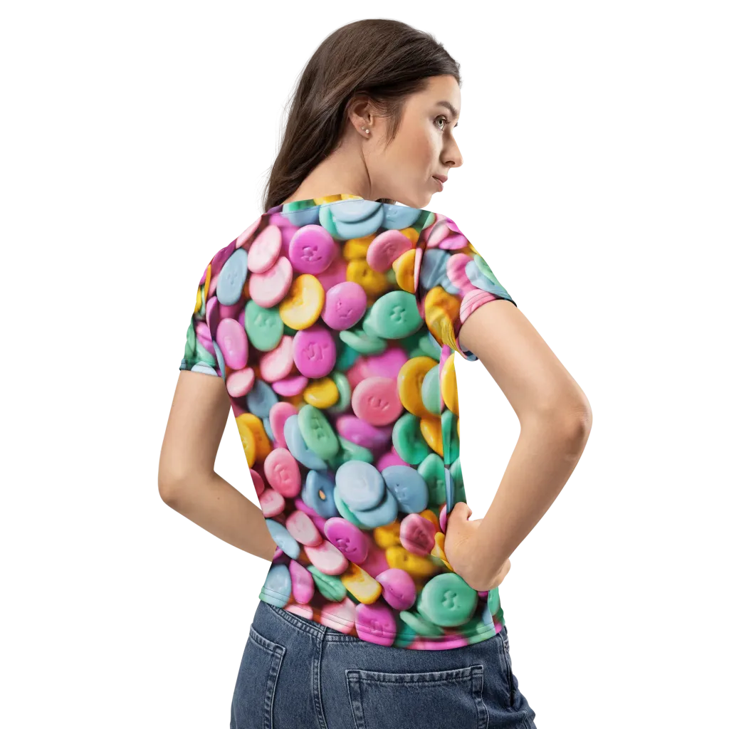 Candy Confetti on Women's Crew Neck T-Shirt — Back