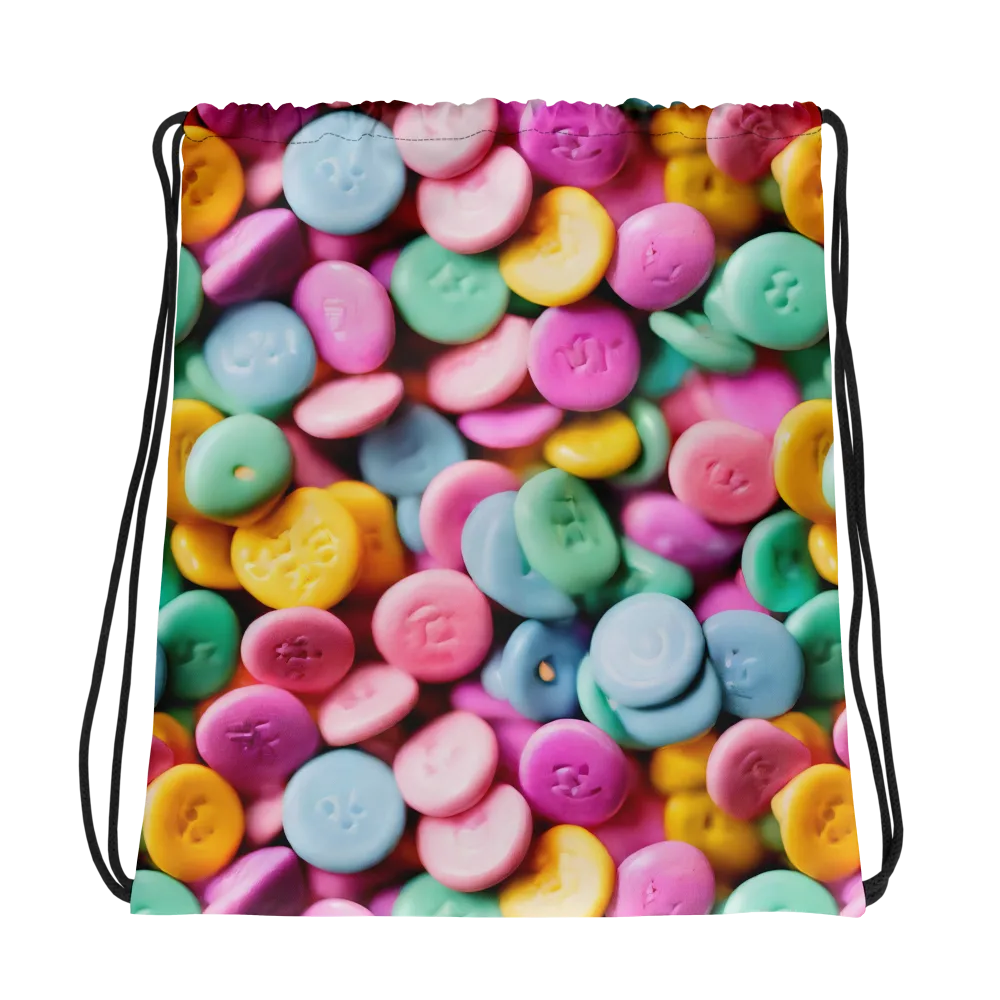 Candy Confetti on Drawstring Bag — Photo