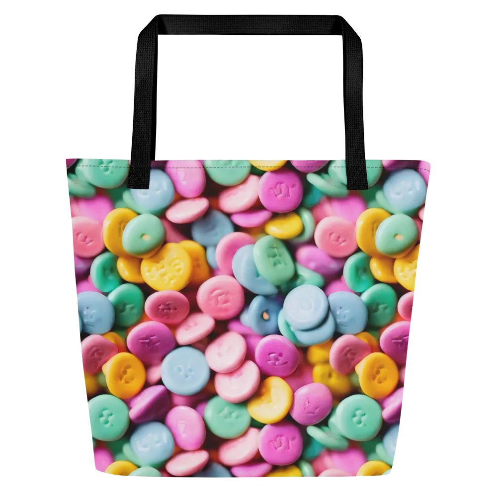 Candy Confetti on Large Tote Bag W/ Pocket — Front