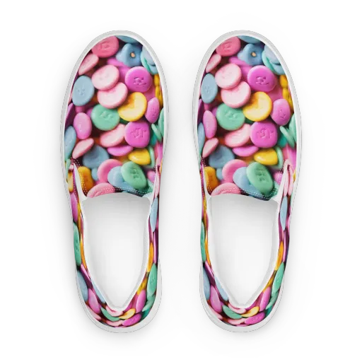 Candy Confetti on a Women's Slip-On Canvas Shoes