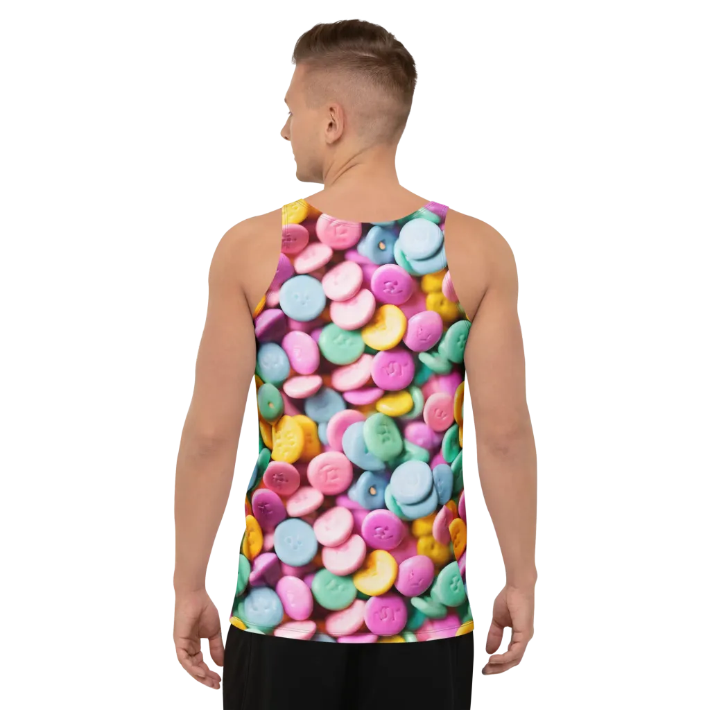 Candy Confetti on Men's Tank Top — Back