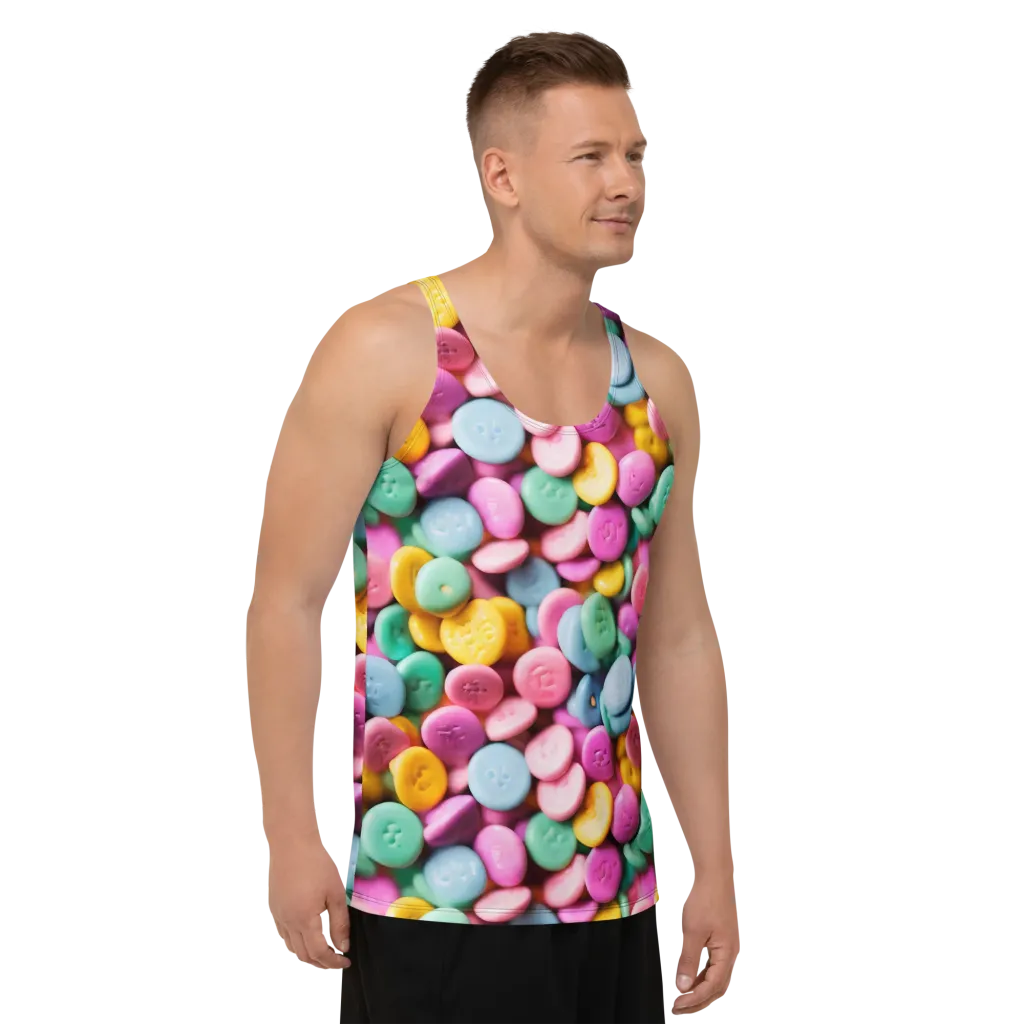 Candy Confetti on Men's Tank Top — Right Front