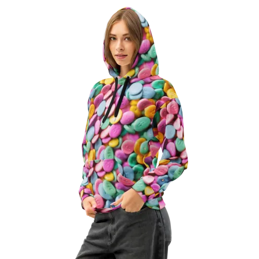 Candy Confetti on a Cotton Hoodie