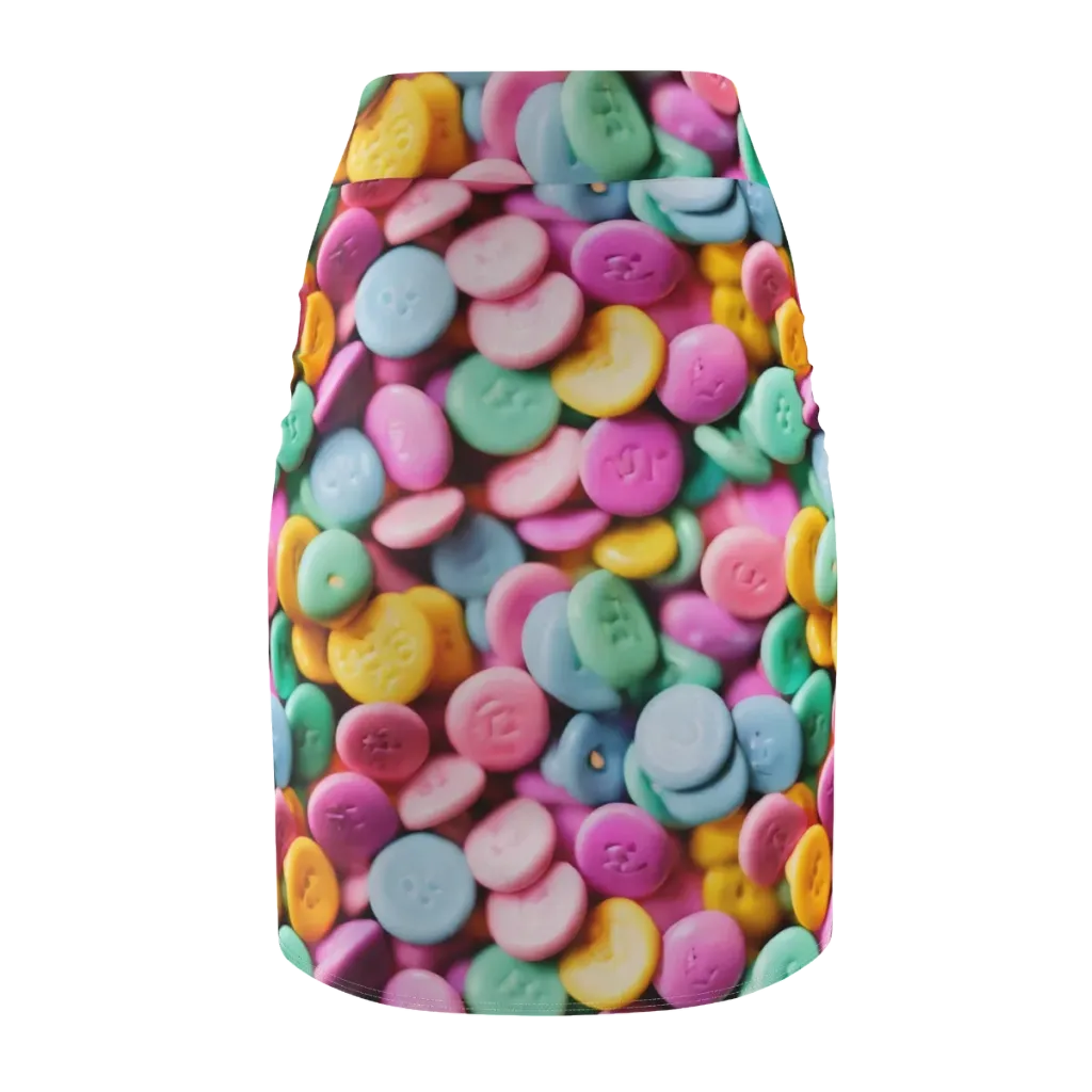 Candy Confetti on Pencil Skirt — Back