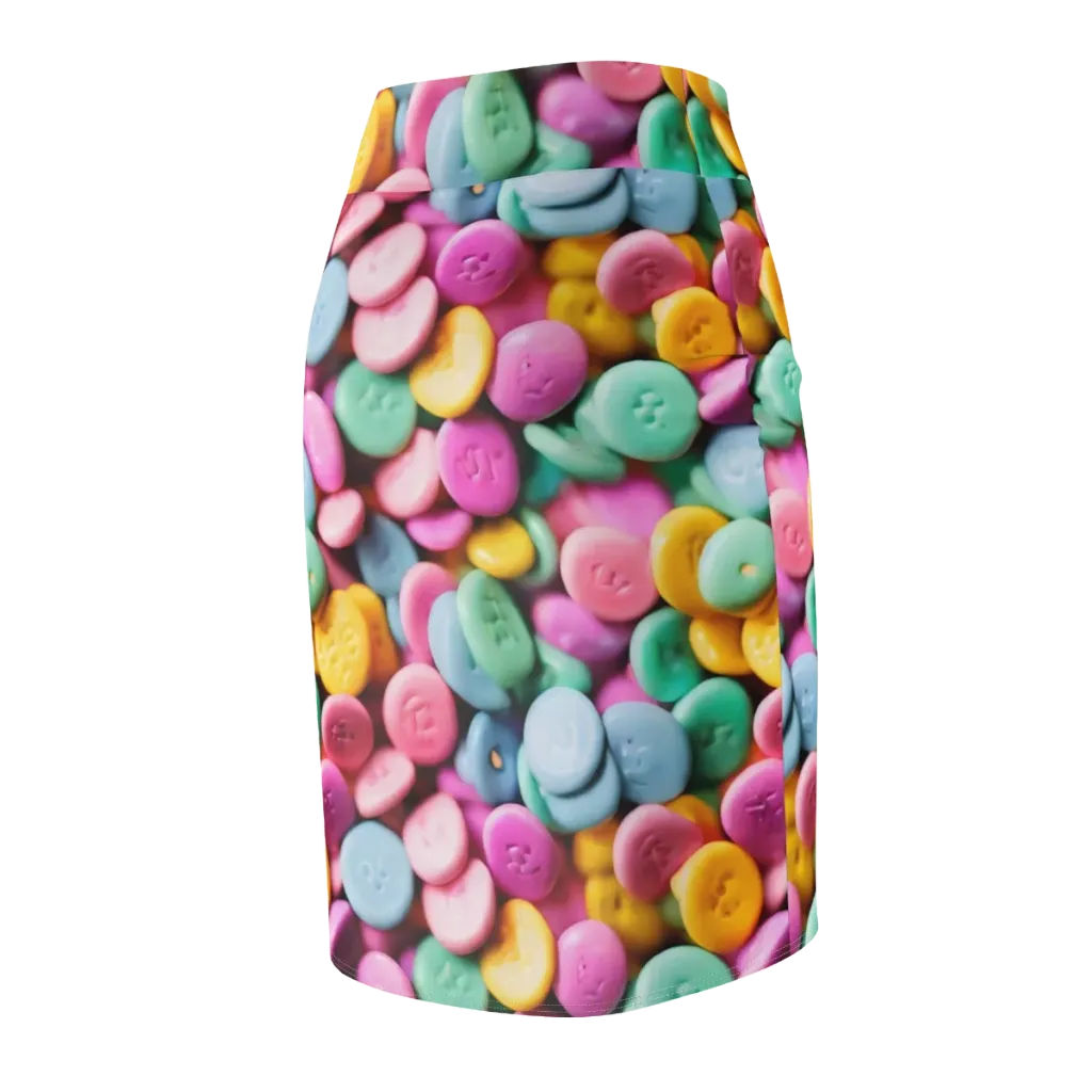 Candy Confetti on Pencil Skirt — Back Side