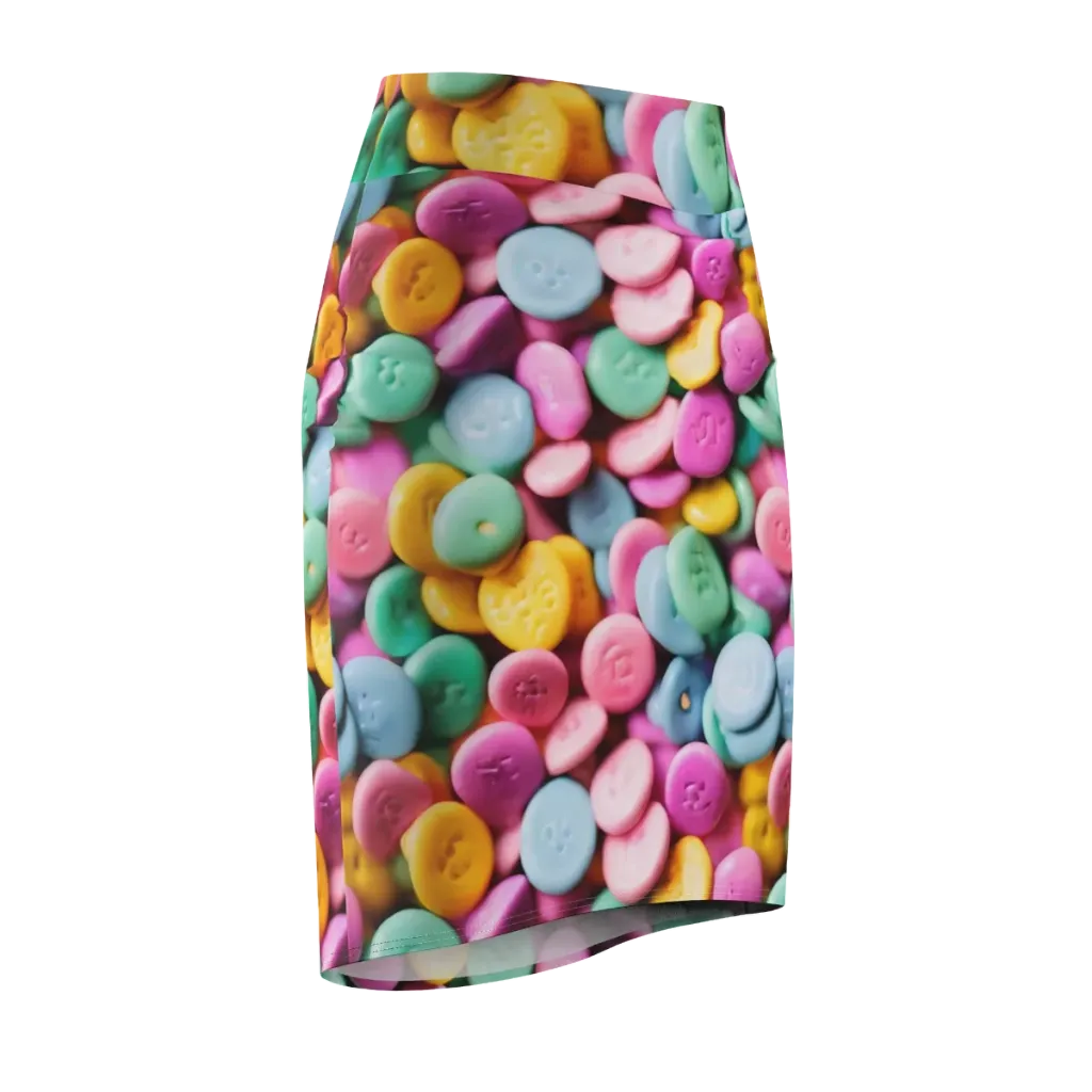 Candy Confetti on Pencil Skirt — Front Side