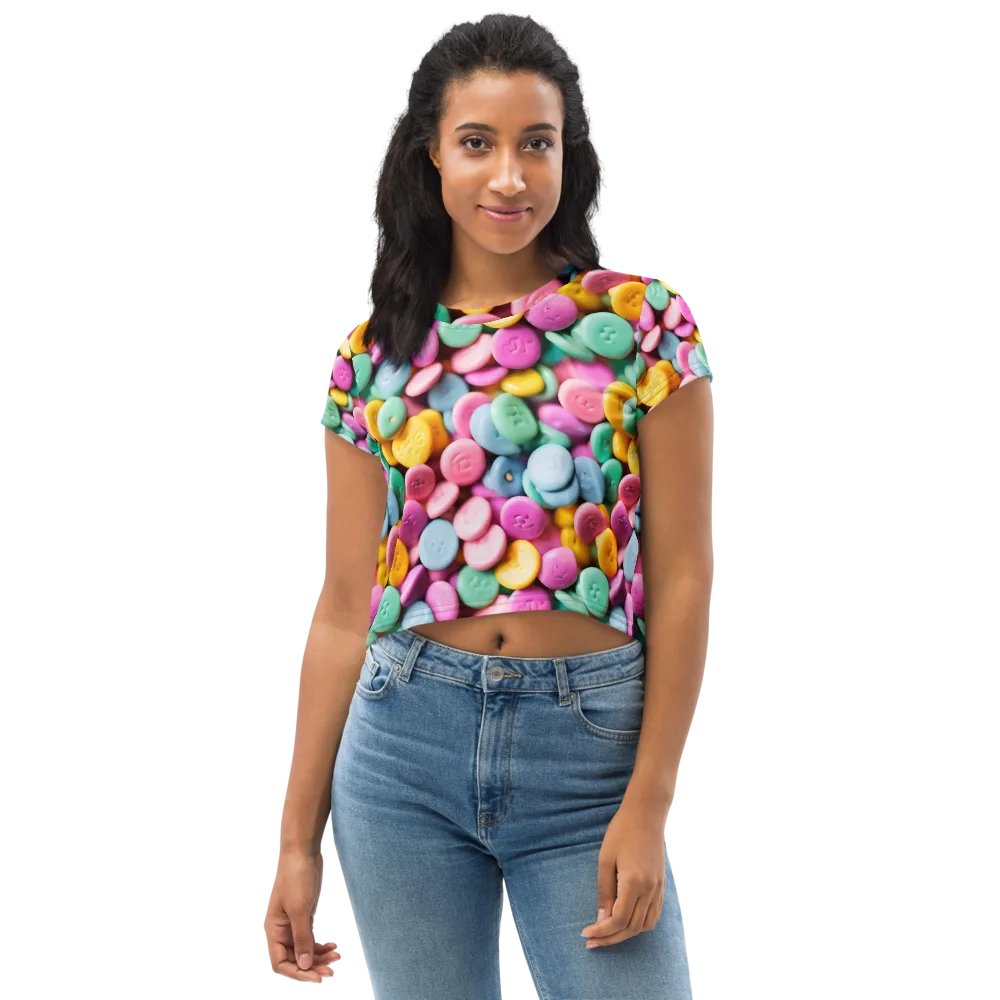Candy Confetti on Crop Tee — Front