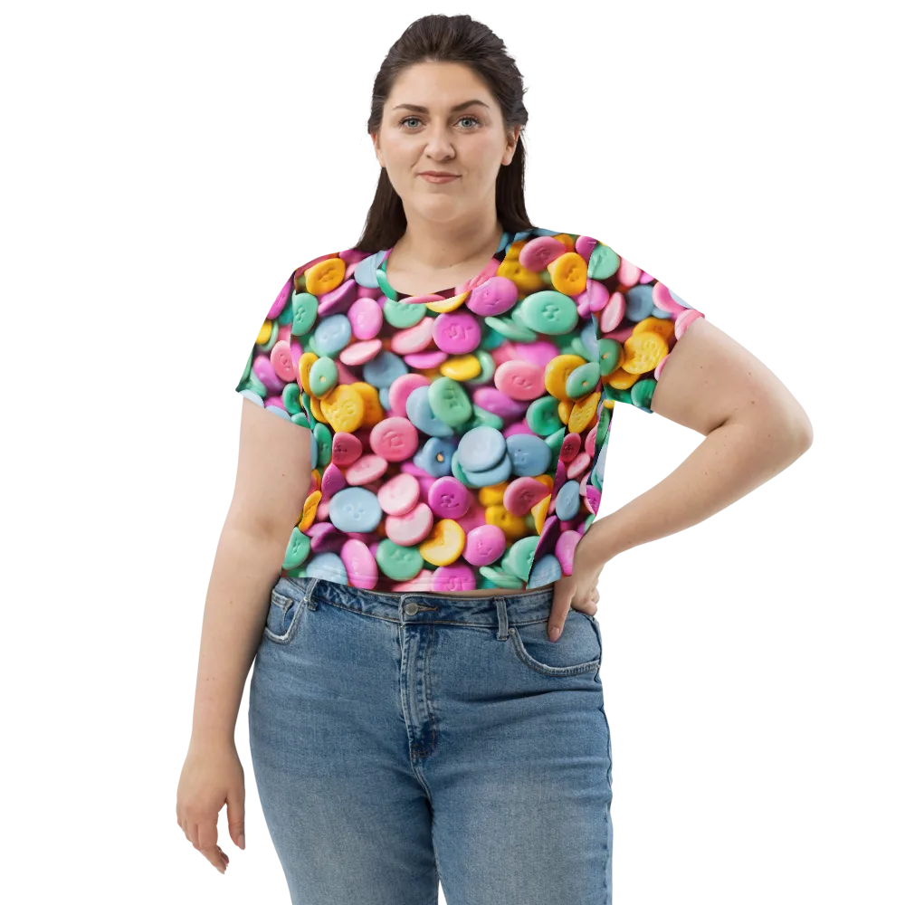 Candy Confetti on Crop Tee — Front