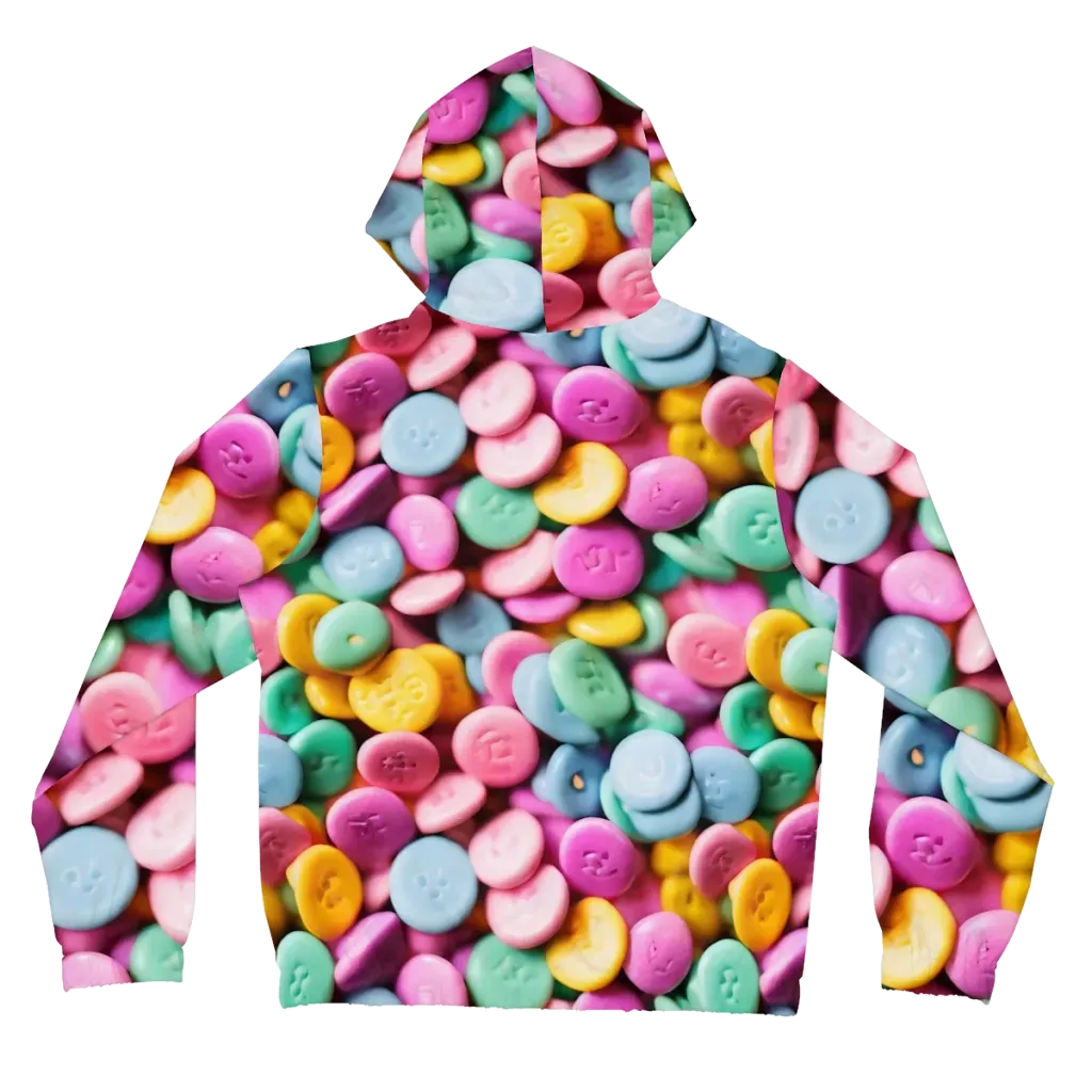Candy Confetti on Women's Full-Zip Hoodie — Back