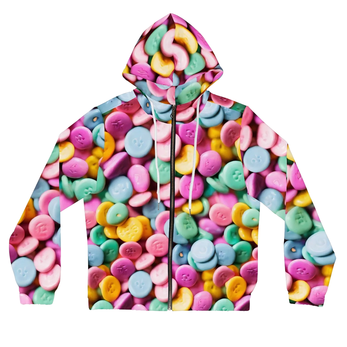 Candy Confetti on Women's Full-Zip Hoodie — Front