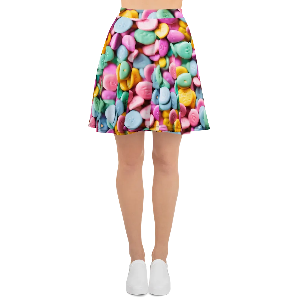 Candy Confetti on Skater Skirt — Front